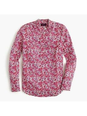 J. Crew x Liberty London Floral Ruffle Popover Top Shirt
